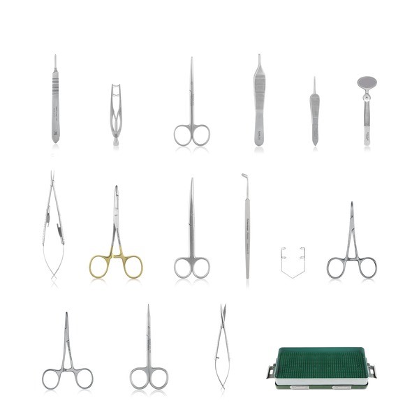 10-Piece DDP Eye Micro Surgery Instrument Set - Locking Forceps For Ophthalmology EY-010
