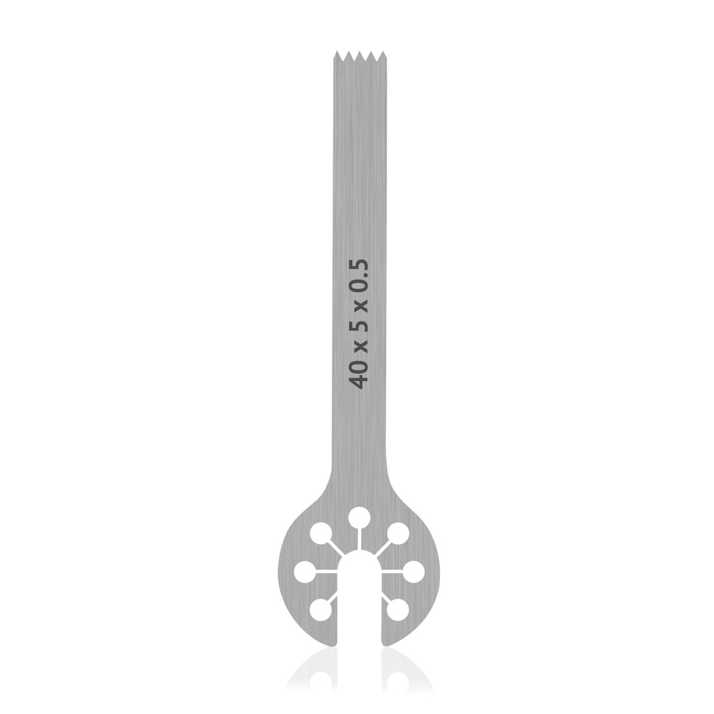 Saw Blade for OrthoVet PRO/OrthoVet PLUS with AESCULAP connection, St/St, L40 x W5 x H0.5mm