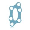 EickLoxx Micro Bone Plate, 2x2x2 holes, system 1.0, light blue, dimensions (in mm): L 18.0 x W 9.5 x H 1.0