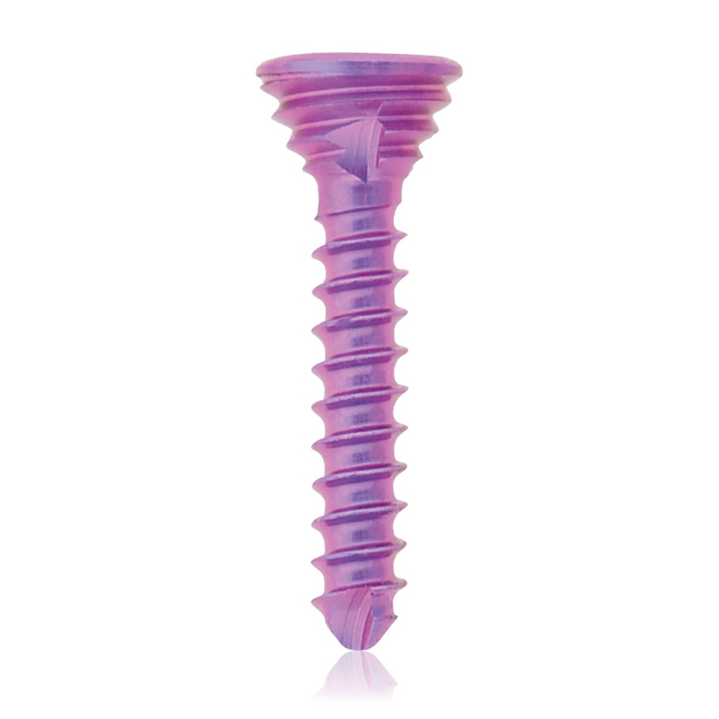Titanium Locking Screw, Ø 1.2 x L 7 mm, multi-directional, magenta, Torx 6, self-drilling, self-tapping