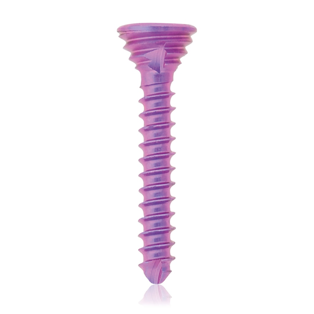 Titanium Locking Screw, Ø 1.2 x L 8 mm, multi-directional, magenta, Torx 6, self-drilling, self-tapping
