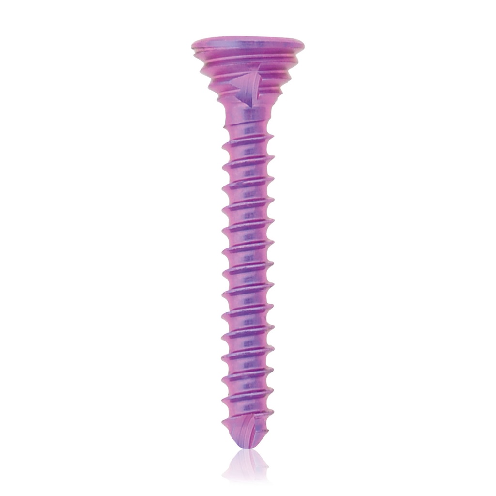 Titanium Locking Screw, Ø 1.2 x L 9 mm, multi-directional, magenta, Torx 6, self-drilling, self-tapping