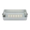 7 cm high base part for small set container, perforated, flat, 300 x 140 x 70 mm, silver